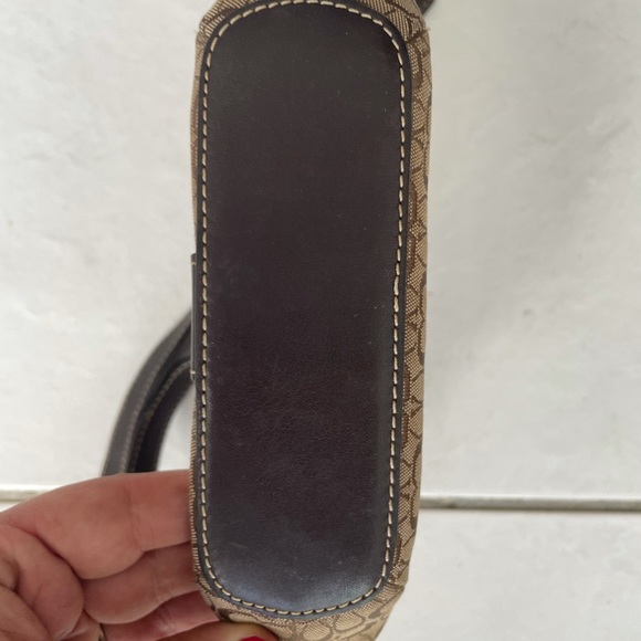 Signature jacquard CC logo pattern brown Coach small purse - Picture 6 of 12